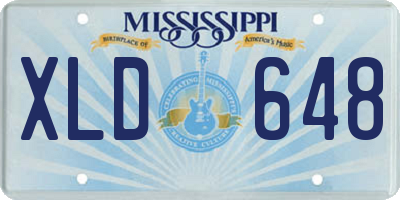 MS license plate XLD648