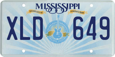 MS license plate XLD649