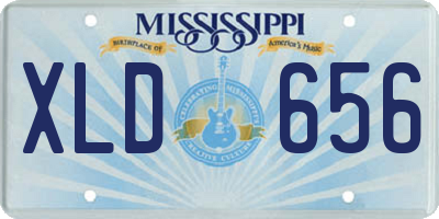 MS license plate XLD656