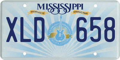 MS license plate XLD658