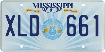 MS license plate XLD661