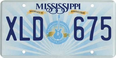 MS license plate XLD675