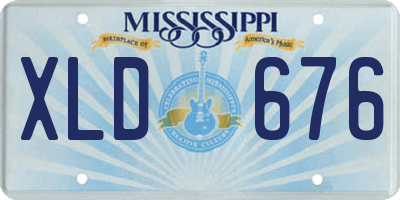 MS license plate XLD676