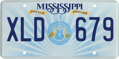 MS license plate XLD679