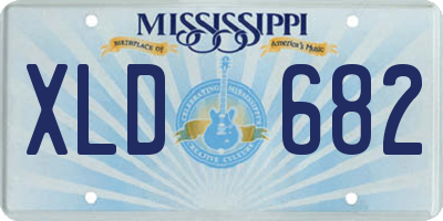 MS license plate XLD682