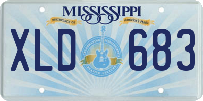 MS license plate XLD683