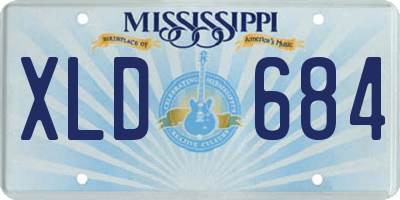 MS license plate XLD684