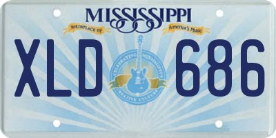 MS license plate XLD686