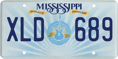 MS license plate XLD689