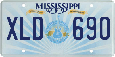 MS license plate XLD690