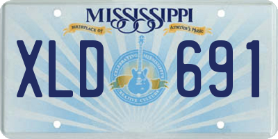 MS license plate XLD691