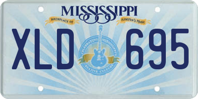 MS license plate XLD695
