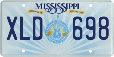 MS license plate XLD698