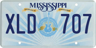 MS license plate XLD707