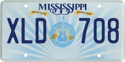 MS license plate XLD708