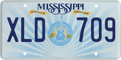MS license plate XLD709