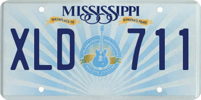 MS license plate XLD711