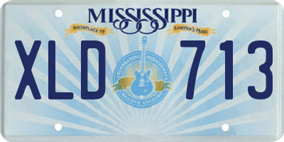 MS license plate XLD713