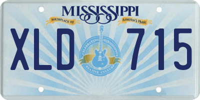 MS license plate XLD715