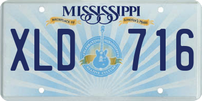 MS license plate XLD716