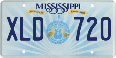 MS license plate XLD720