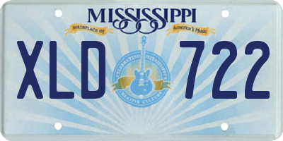 MS license plate XLD722