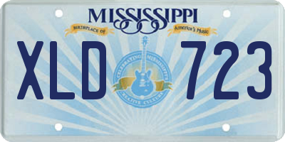 MS license plate XLD723
