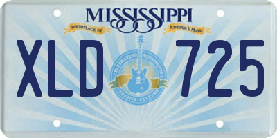 MS license plate XLD725