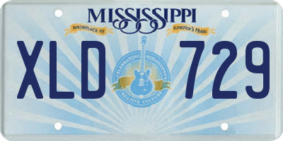 MS license plate XLD729