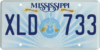 MS license plate XLD733