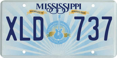 MS license plate XLD737