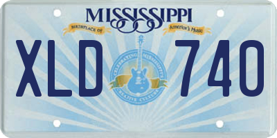 MS license plate XLD740