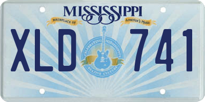 MS license plate XLD741