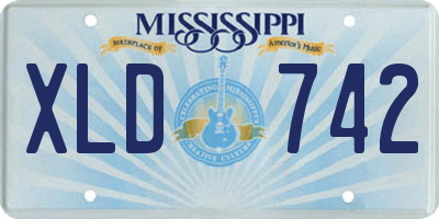 MS license plate XLD742