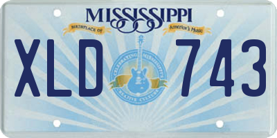 MS license plate XLD743