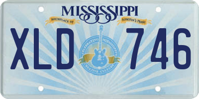 MS license plate XLD746