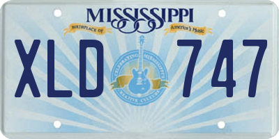 MS license plate XLD747
