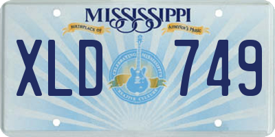 MS license plate XLD749