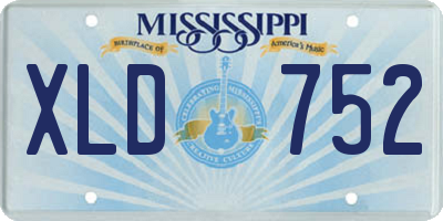 MS license plate XLD752