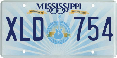 MS license plate XLD754