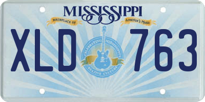 MS license plate XLD763