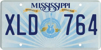 MS license plate XLD764