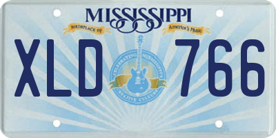MS license plate XLD766