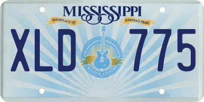MS license plate XLD775