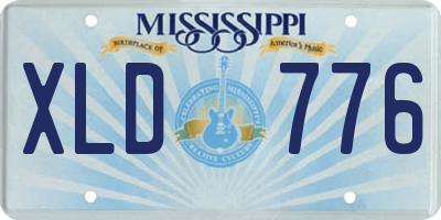 MS license plate XLD776