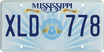 MS license plate XLD778