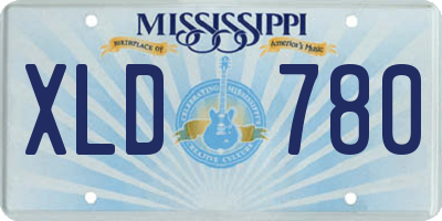 MS license plate XLD780