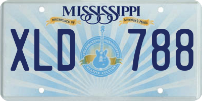 MS license plate XLD788