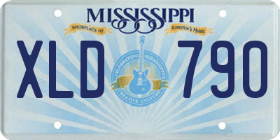 MS license plate XLD790