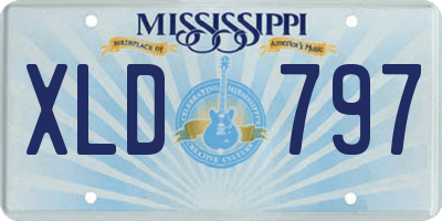 MS license plate XLD797